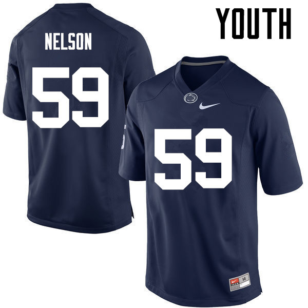 Youth Penn State Nittany Lions #59 Andrew Nelson College Football Jerseys-Navy - Click Image to Close